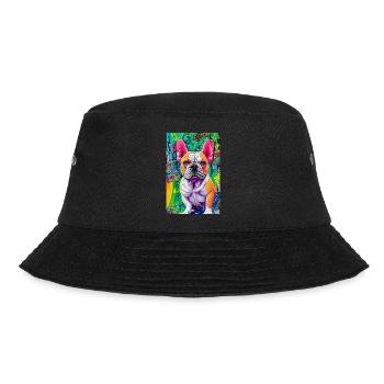 Modern Pop Art Print | colorful | French Bulldog - Bucket Hat - black - Front - Lela (165cm)