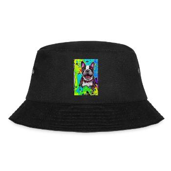 Modern Pop Art Print | colorful | French Bulldog - Bucket Hat - black - Front - Lela (165cm)