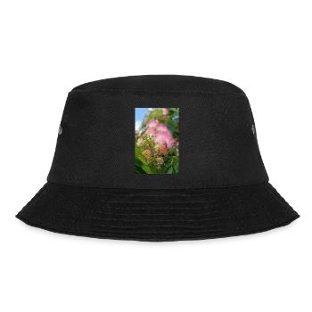Persischer Seidenbaum auch rosa Seidenbaum auch Mimose - Bucket Hat - Schwarz - Vorne - Lela (165cm)