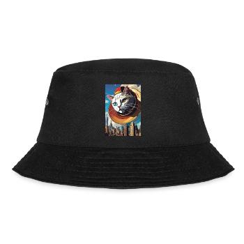 Gigantische Katze II - Bucket Hat - Schwarz - Vorne - Lela (165cm)