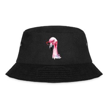 Milau der rosa Flamingo - Bucket Hat - Schwarz - Vorne - Lela (165cm)