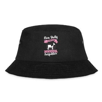 Isländer Pferd Reiter Geschenk - Bucket Hat - Schwarz - Vorne - Lela (165cm)