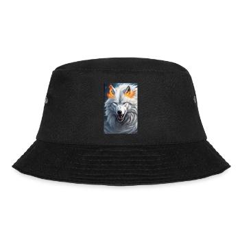 White Animal Wolf - Bucket Hat - Schwarz - Vorne - Lela (165cm)