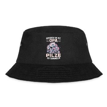 Opa Pilze Wald Steinpilz - Bucket Hat - Schwarz - Vorne - Lela (165cm)