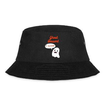 Ghost Dessert Halloween "I-Scream" lustig Retro - Bucket Hat - Schwarz - Vorne - Lela (165cm)