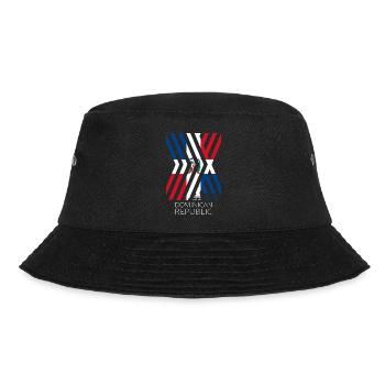 Dominikanische Republik Flagge Dom Rep Fahne Reise - Bucket Hat - Schwarz - Vorne - Lela (165cm)