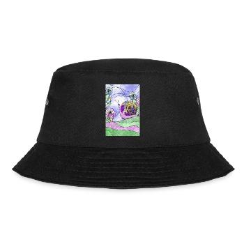 Schnecke - Bucket Hat - Schwarz - Vorne - Lela (165cm)