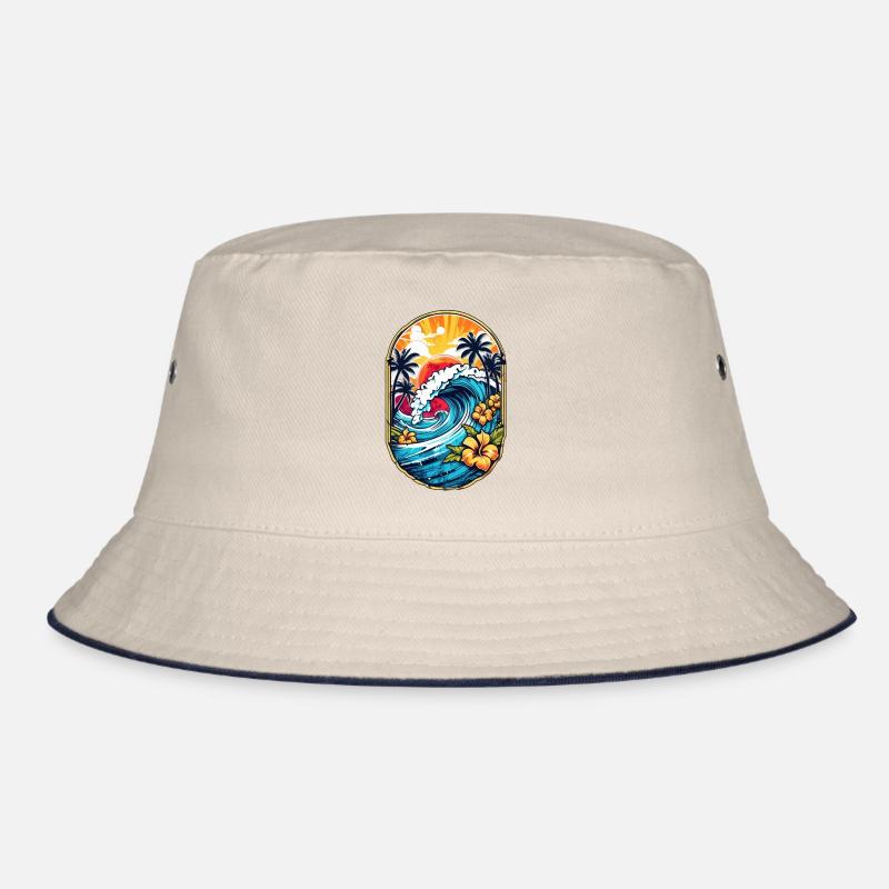 Surf Wave & Hawaii Bucket Hat