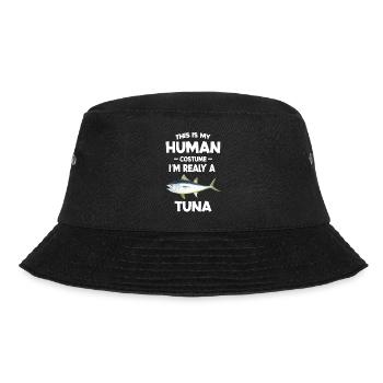 This is My Human Costume I m Really a Tuna - Bucket Hat - black - Front - Lela (165cm)