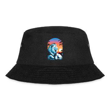 Lion, Lion Cub and Jungle - Bucket Hat - black - Front - Lela (165cm)