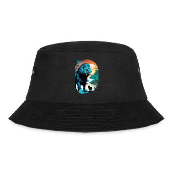 Lion, Lion Cub and Jungle - Bucket Hat - black - Front - Lela (165cm)