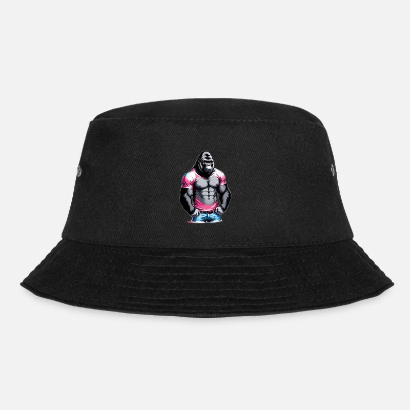 Boxen Gorilla Boxershorts - Bucket Hat - Schwarz