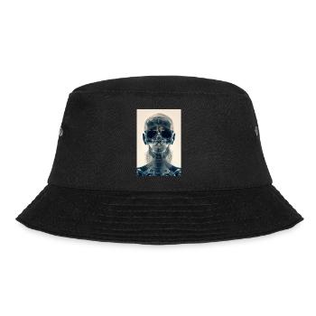 x-ray hipster skull - Bucket Hat - black - Front - Lela (165cm)