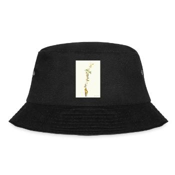 Kakaobaum Theobroma Cacao Aquarell Zeichnung Poste - Bucket Hat - Schwarz - Vorne - Lela (165cm)
