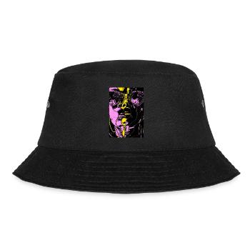 Frau Sonnenbrille Kunst Mode Modern Trend Bunt - Bucket Hat - Schwarz - Vorne - Lela (165cm)