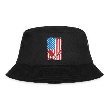 U.S. Flag Butcher - Bucket Hat - black - Front - Lela (165cm)
