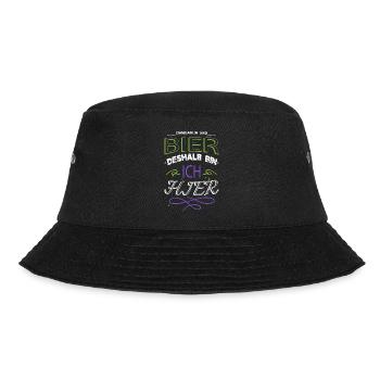 statement chihuahua alkoholexzesse malz beer - Bucket Hat - Schwarz - Vorne - Lela (165cm)