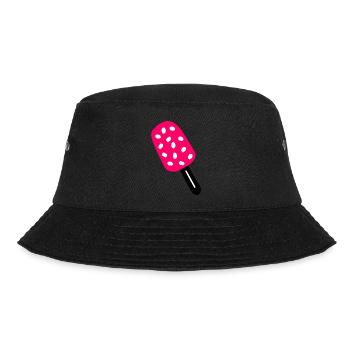 Strawberry ice cream stick - Bucket Hat - black - Front - Lela (165cm)