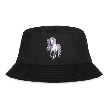 Horse with long mane - Bucket Hat - black - Front - Lela (165cm)