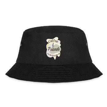 Kaffee & Freunde - Bucket Hat - Schwarz - Vorne - Lela (165cm)
