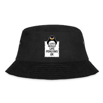 I Just Really Like Penguins OK Ich mag Pinguine - Bucket Hat - black - Front - Lela (165cm)