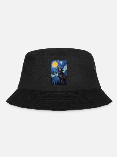 Wolf - Bucket Hat - Schwarz