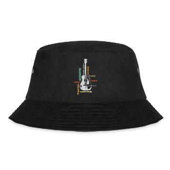 retro guitar vintage musician guitar love icon - Bucket Hat - black - Front - Lela (165cm)