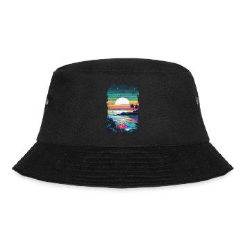 Beach Holidays Sun Sea - Bucket Hat - black - Front - Lela (165cm)