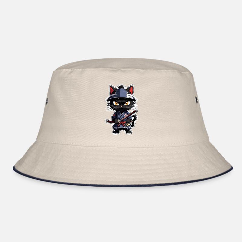 Ninja Cat - Samurai Kitten Bucket Hat