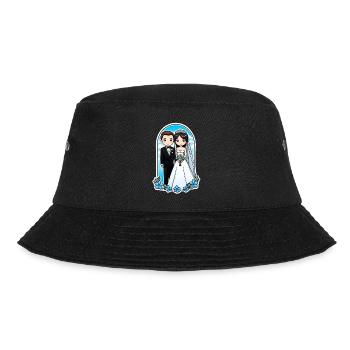 Just Married - Zur Hochzeit - Bucket Hat - Schwarz - Vorne - Lela (165cm)