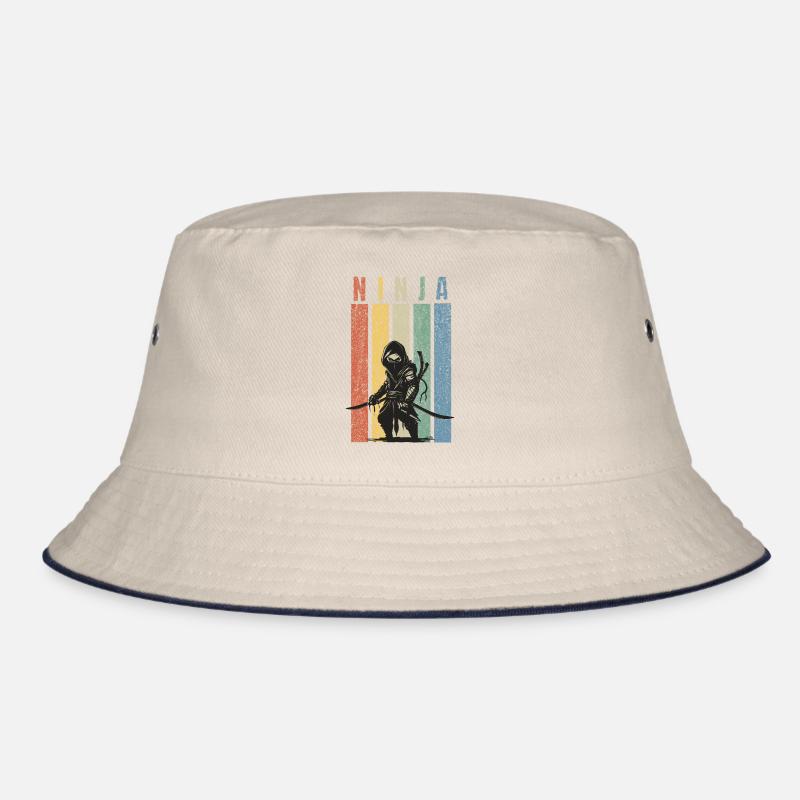 Retro Ninja Warrior Bucket Hat