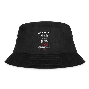 Ich habe keine 34 Geburtstagsgeschenke - Bucket Hat - Schwarz - Vorne - Lela (165cm)