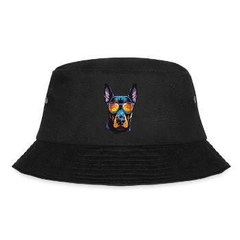 Doberman tête de chien cool - Bob - noir - Devant - Lela (165cm)