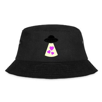 UFO Heart - Bucket Hat - black - Front - Lela (165cm)
