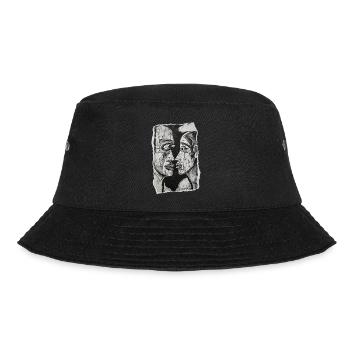Abstract couple in black and white art - Bucket Hat - black - Front - Lela (165cm)