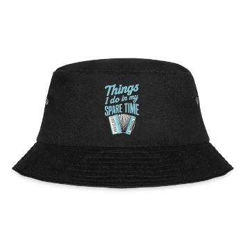 Akkordeon Akkordeonspieler Geschenk - Bucket Hat - Schwarz - Vorne - Lela (165cm)