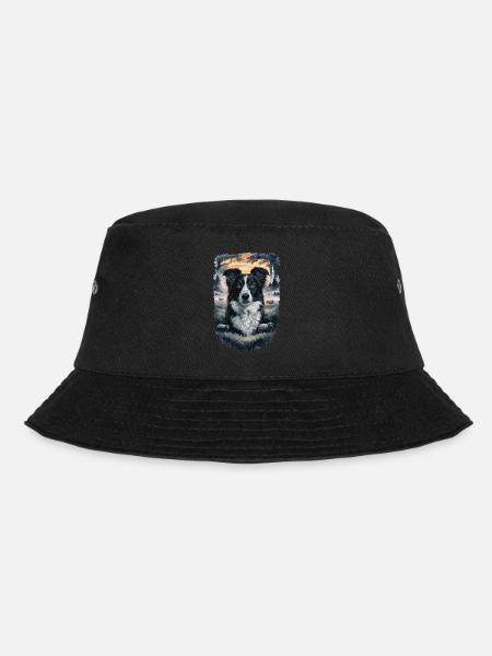 Schöner Border Collie Hund Design - Bucket Hat - Schwarz