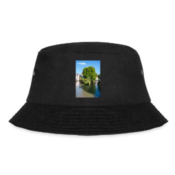 Cityscape of Esslingen am Neckar from Agnesbrücke - Bucket Hat - black - Front - Lela (165cm)