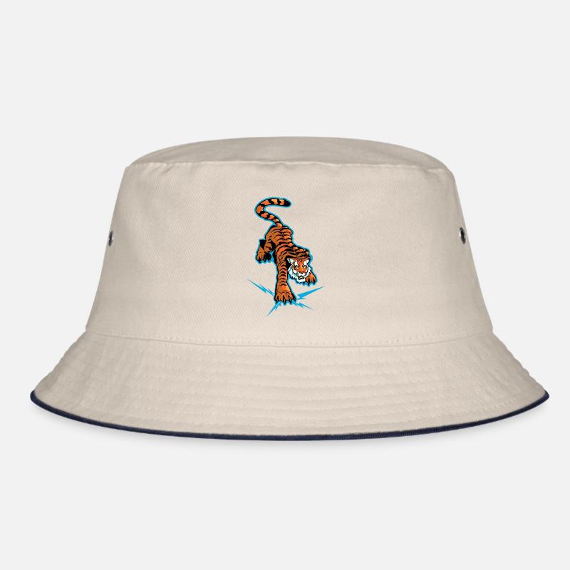 Tiger und Blitz unter den Pfoten Bucket Hat