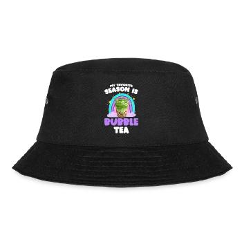Boba Pearl Milk Eistee - Bucket Hat - Schwarz - Vorne - Lela (165cm)