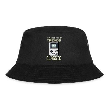 In einer Welt voller Trends sei ein Klassiker! - Bucket Hat - Schwarz - Vorne - Lela (165cm)