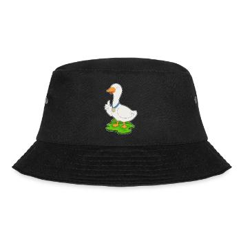 Ente Medaille - Bucket Hat - Schwarz - Vorne - Lela (165cm)