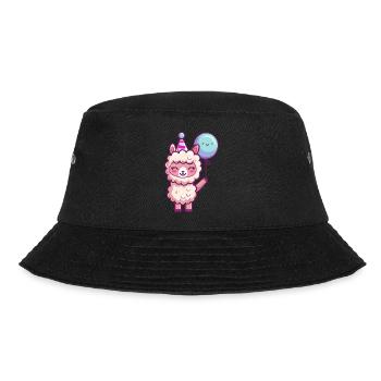 Alpaca Llama Birthday Comic - Bucket Hat - black - Front - Lela (165cm)