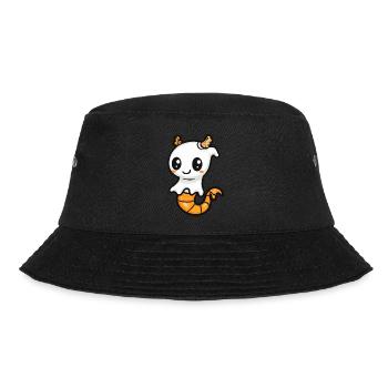 Seahorse Halloween Funny Ghost - Bucket Hat - black - Front - Lela (165cm)