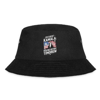 PRESEDENT KAMALA MAKING HISTORY TOMORROW - Bucket Hat - black - Front - Lela (165cm)