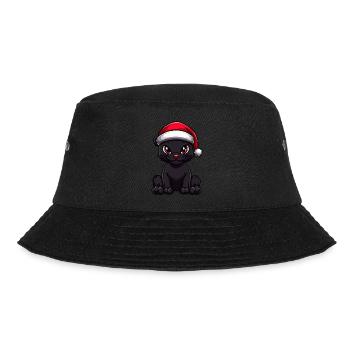 Panther Christmas Cute - Bucket Hat - black - Front - Lela (165cm)