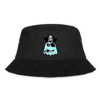 Pirate Ghost Funny Evil Ghost Halloween Fun - Bucket Hat - black - Front - Lela (165cm)