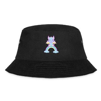 cute bat bats - Bucket Hat - black - Front - Lela (165cm)