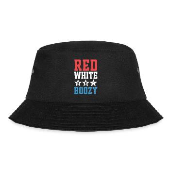 Rot, Weiß und Alkoholisch - Bucket Hat - Schwarz - Vorne - Lela (165cm)