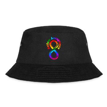 Not Less Autism Acceptance - Bucket Hat - black - Front - Lela (165cm)